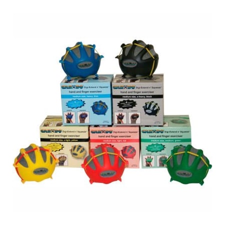 Fabrication Enterprises CanDo Digi-Extend n' Squeeze Exerciser, 5-Piece Set, Medium 140894